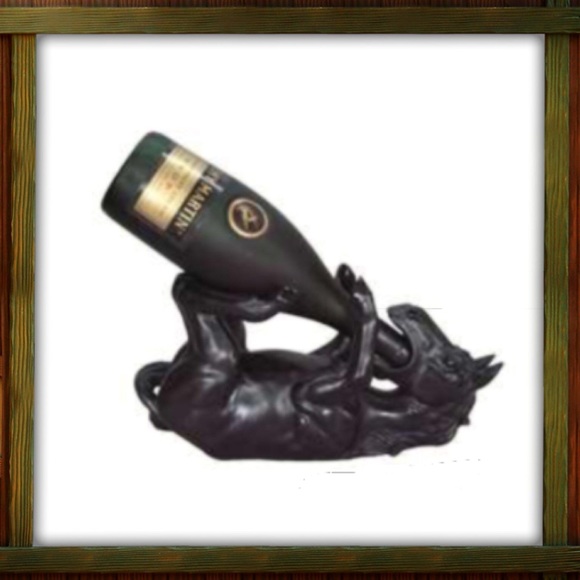 🆕🏬AUCTION PRICE👩🏻⚖️ Black Beauty Horse Wine Holder - Picture 1 of 1